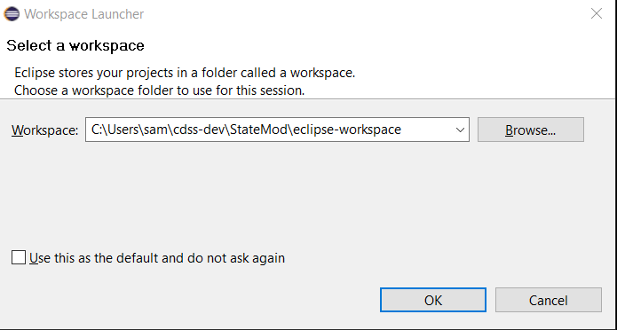 Eclipse new workspace