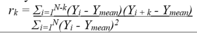 lag1 autocorrelation equation