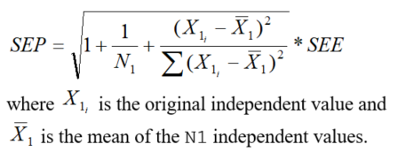 standard error of prediction equation