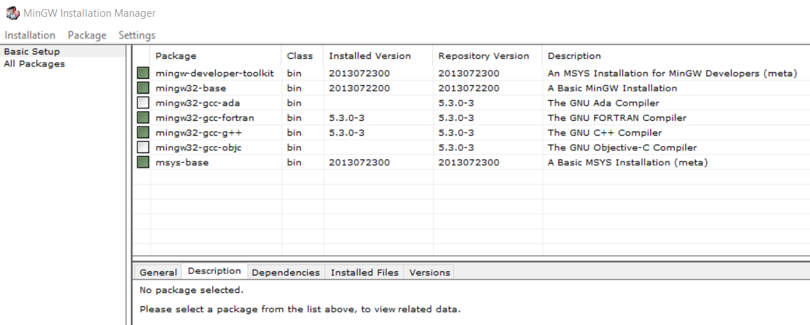 install MinGW 10