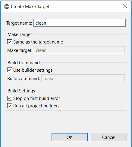 make target - create