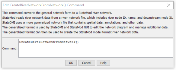 CreateRiverNetworkFromNetwork - CDSS / StateDMI