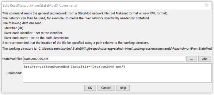 ReadNetworkFromStateMod - CDSS / StateDMI