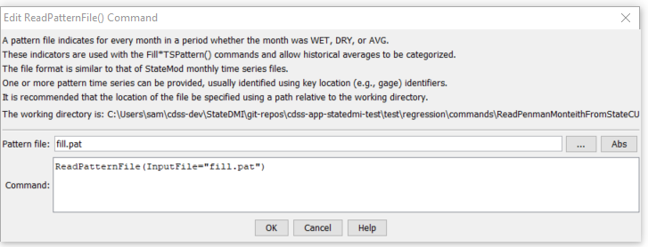 ReadPatternFile - CDSS / StateDMI