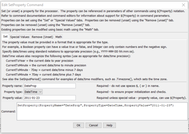 SetProperty - CDSS / StateDMI