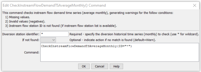 CheckInstreamFlowDemandTSAverageMonthly - CDSS / StateDMI