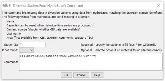 FillDiversionStationsFromHydroBase - CDSS / StateDMI