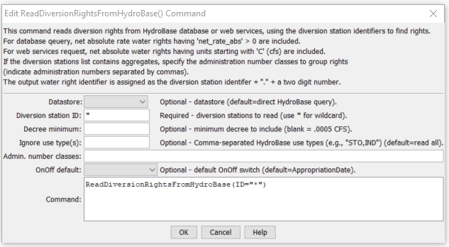 ReadDiversionRightsFromHydroBase - CDSS / StateDMI