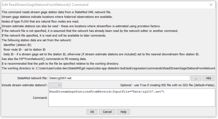 ReadStreamGageStationsFromNetwork - CDSS / StateDMI