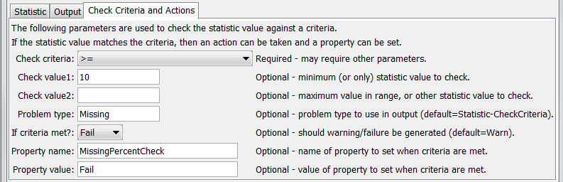 CheckTimeSeriesStatistic Criteria