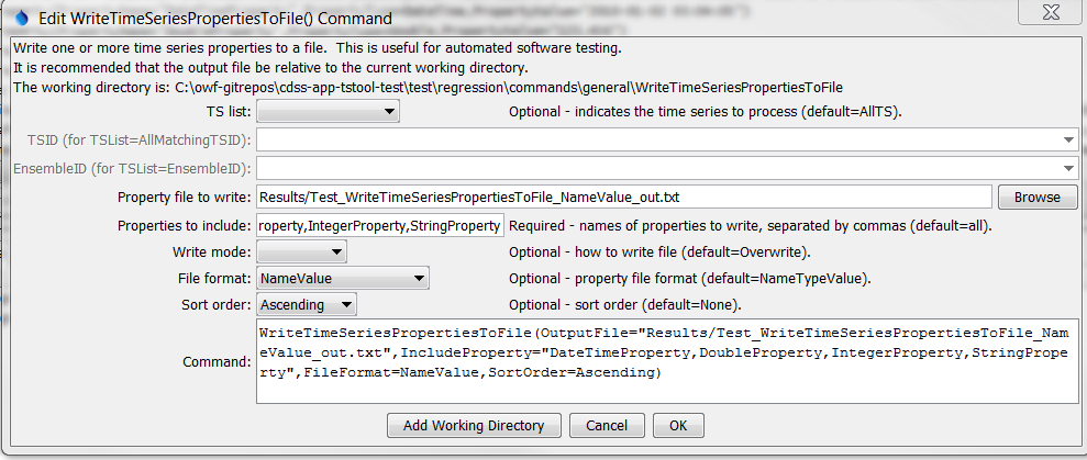 WriteTimeSeriesPropertiesToFile