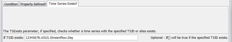 If Time Series Exists