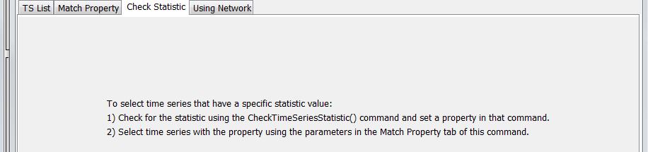 SelectTimeSeries Statistic