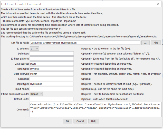CreateFromList