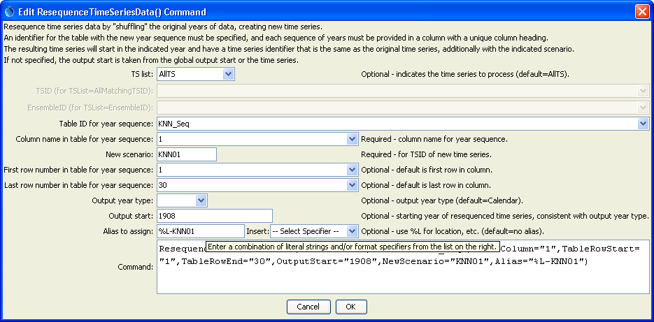 ResequenceTimeSeriesData