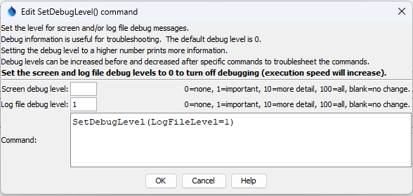SetDebugLevel