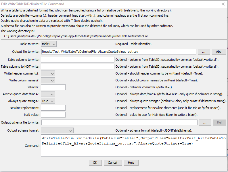 WriteTableToDelimitedFile
