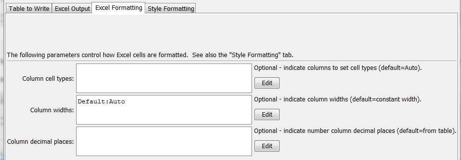 WriteTableToExcel Excel Format