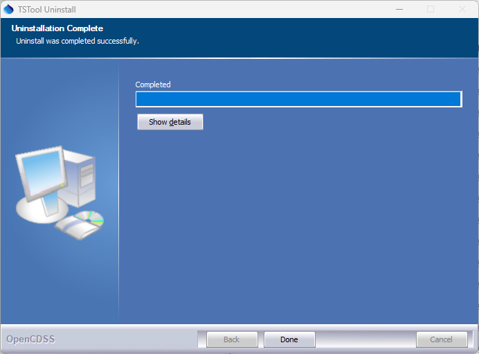 TSTool uninstall completed