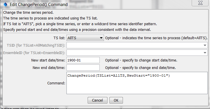 ChangePeriod command editor