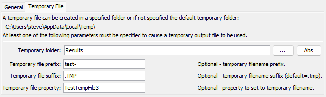 CopyFile command editor for a temporary file
