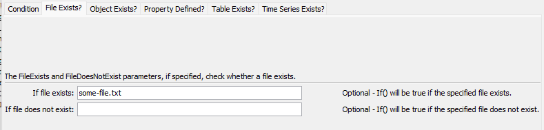 If command editor for file existence check