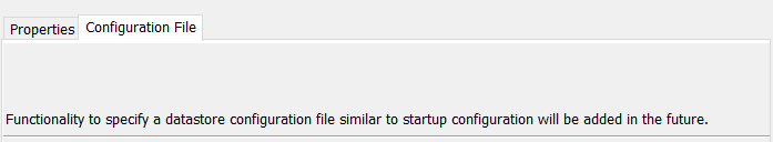 OpenDataStore command editor using configuration file