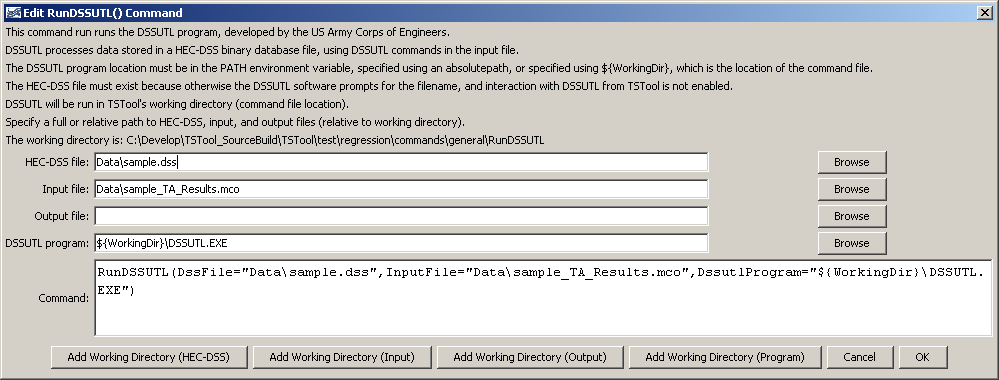 RunDSSUTL command editor