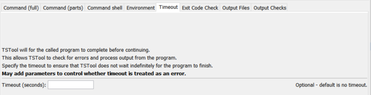 RunProgram command editor for timeout parameters