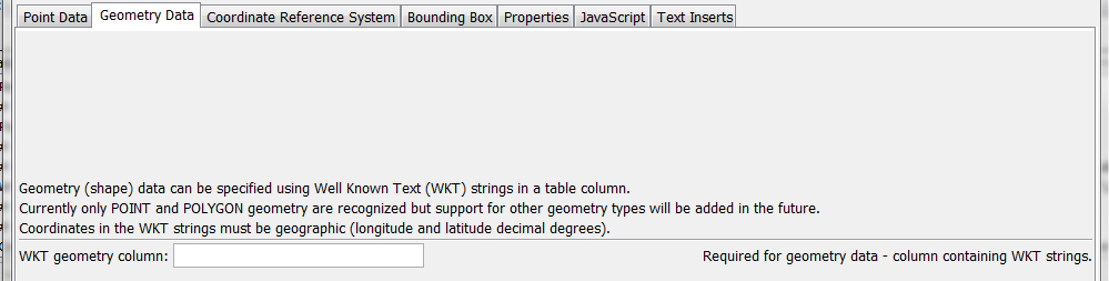 WriteTableToGeoJSON command editor for Geometry Data parameter