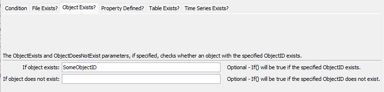 If command editor for object existence check