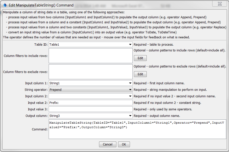 ManipulateTableString command editor