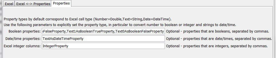 ReadPropertiesFromExcel for Properties parameters