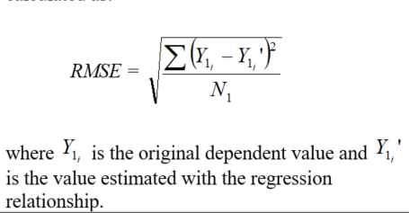 root mean square error equation