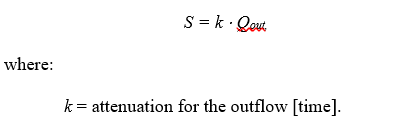 VariableLagK outflow storage relationship