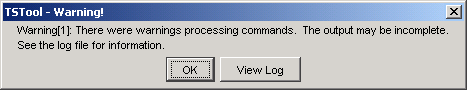 Example Warning Message Dialog