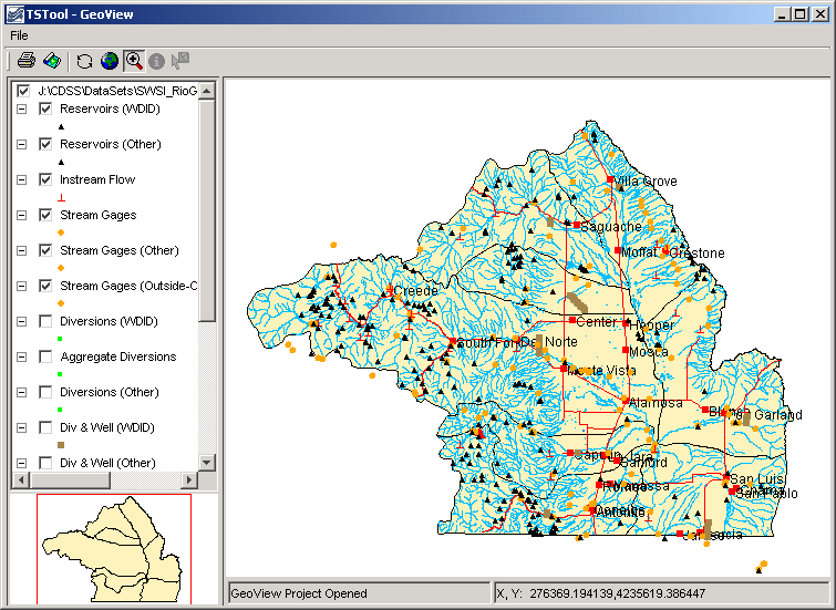 Example GeoView Interface from TSTool