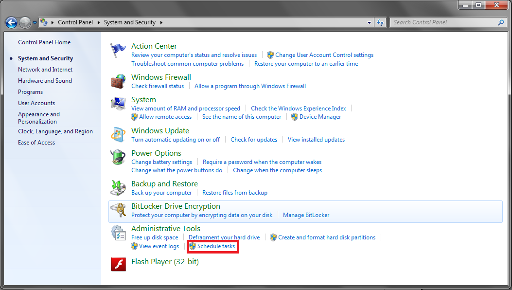 Running TSTool Schedule as a Task