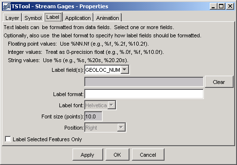 Layer View Label Properties