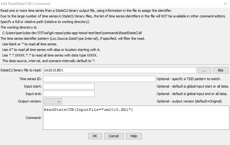 ReadStateCUB command editor