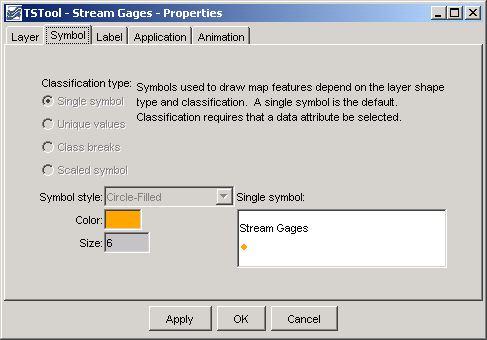 Layer View Symbol Properties