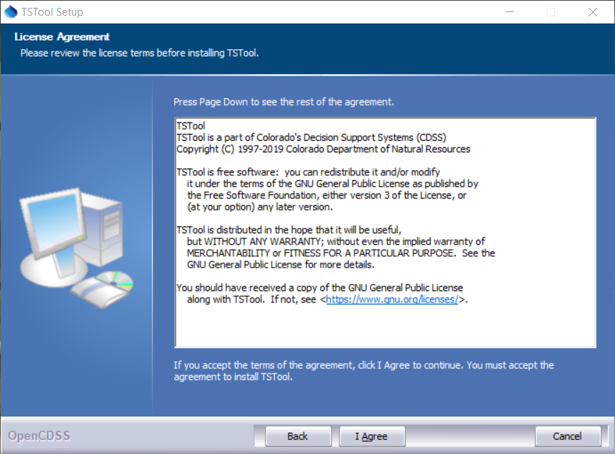 TSTool Install License Agreement