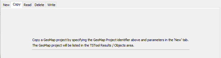 GeoMapProject command editor to copy a project
