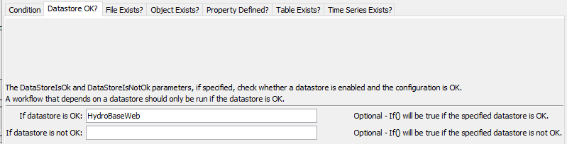 If command editor for datastore check