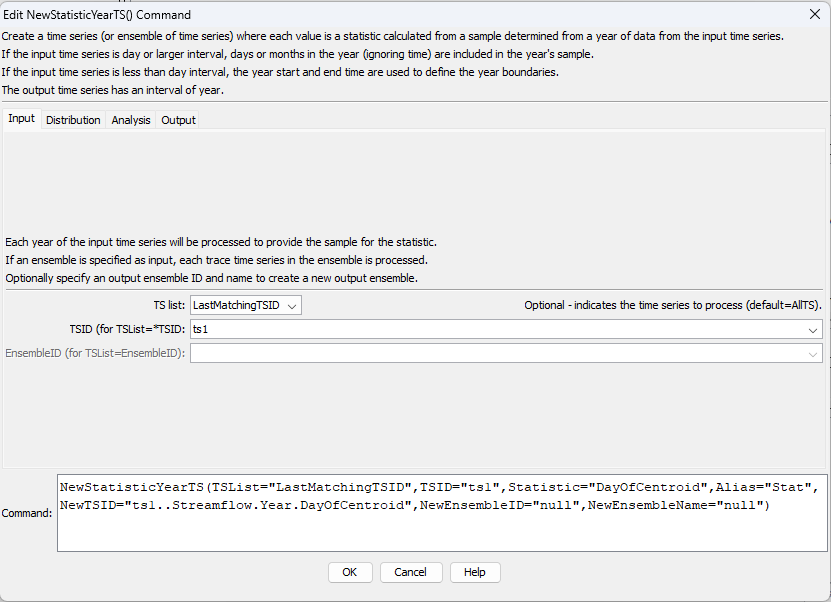 NewStatisticYearTS command editor