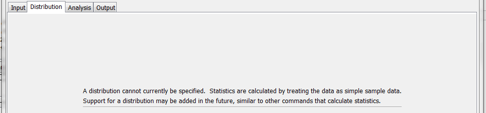 NewStatisticYearTS command editor for Distribution parameters