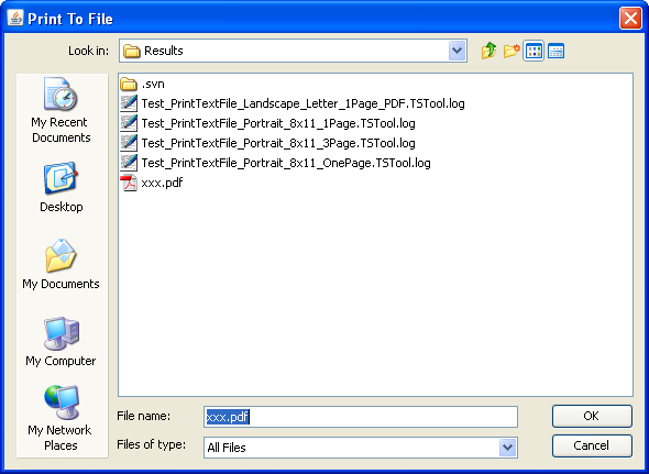 PrintTextFile to File