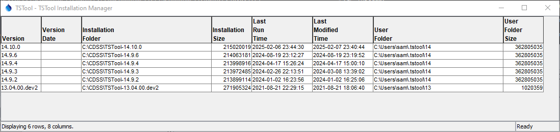 TSTool Installation Manager